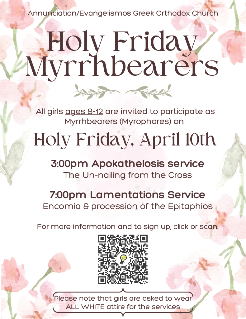 Holy Friday Myrrhbearers