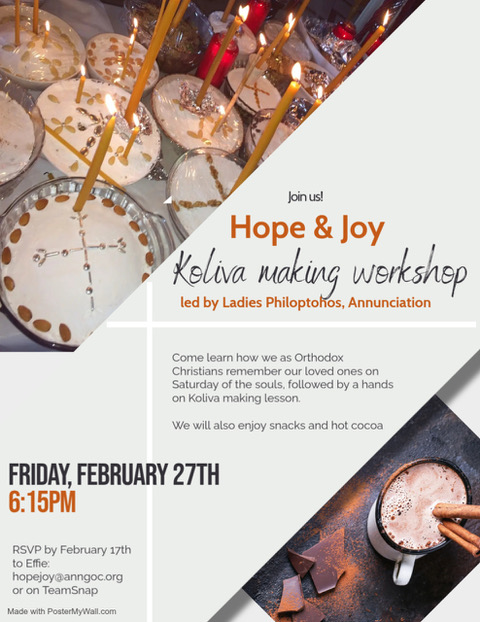 HOPE/JOY Kolyva Workshop